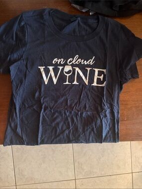 Navy "On Cloud Wine" Graphic Tee